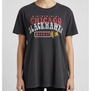 Chicago Blackhawks Youth Girls T-Shirt Size M 8-10 Gray NHL Licensed NWT